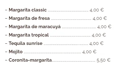 Jalisco Menú Precios España (Actualizada 2024)